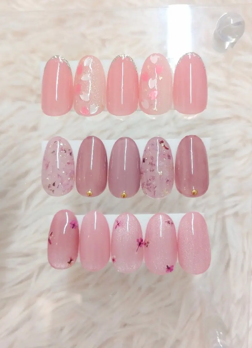 ネイル 桜ネイル 春ネイル ハンドネイル 會田 瑠衣のネイルデザイン
