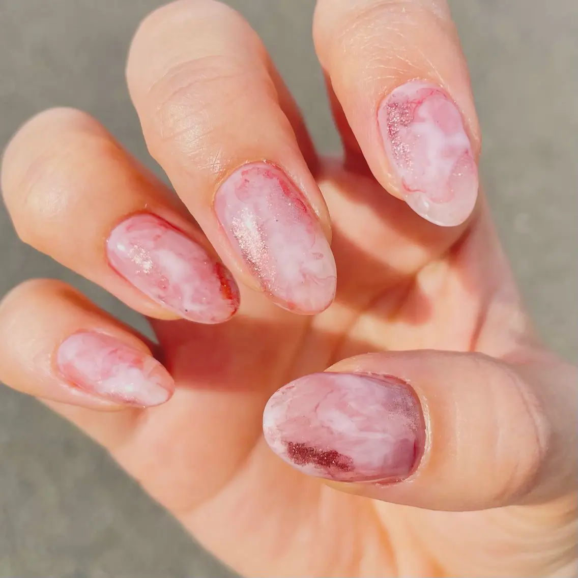 ネイル ニュアンスネイル ピンク ハンドネイル はなねいる Hananailのネイルデザイン