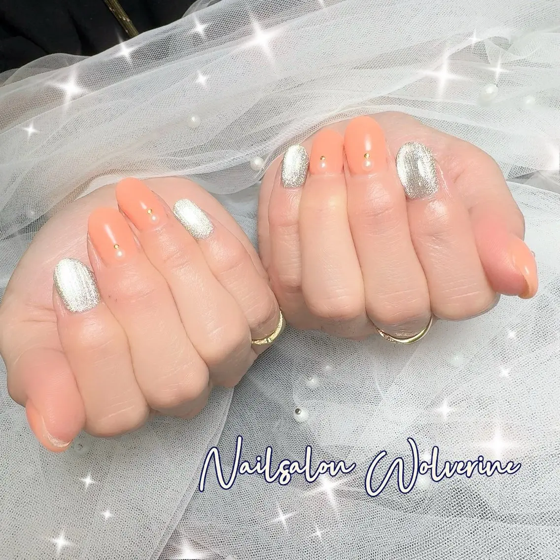 ネイル ストーンネイル ハンドネイル Wolverine 池ヶ谷のネイルデザイン