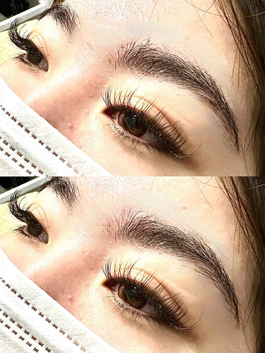マツエク・マツパ Dカール ゴージャス 一重×まつ毛パーマ マツエク eyelash presh yukaのマツエク・マツパデザイン