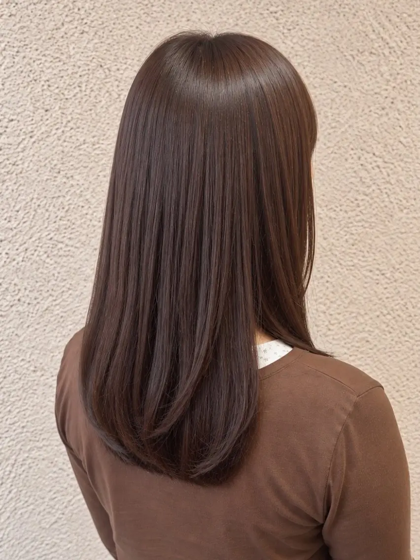 ミディアム カラー ブラウンカラー ショコラブラウン 透明感カラー Saraju 仁川店 SHIORI ♥のヘアスタイル