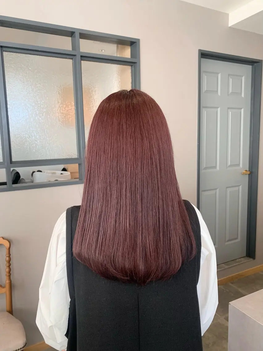 ロング カラー 鍋嶋 涼香のヘアスタイル