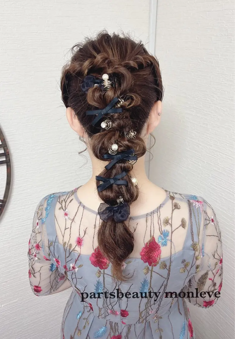ヘアアレンジ 玉ねぎヘアー Monleve 井上恵のマツエク・マツパデザイン