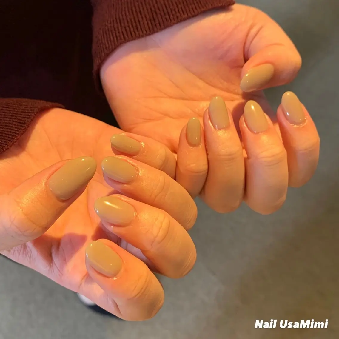 ネイル ジェルネイル マグネットネイル 持ち込み ワンカラーネイル パラジェル 本町ネイルNail UsaMimiのネイルデザイン