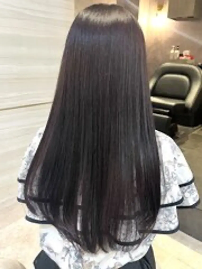 ロング カラー ブリーチ ラベンダーカラー ブリーチなしカラー elu あやね💜 🫧カラー・縮毛矯正のヘアスタイル
