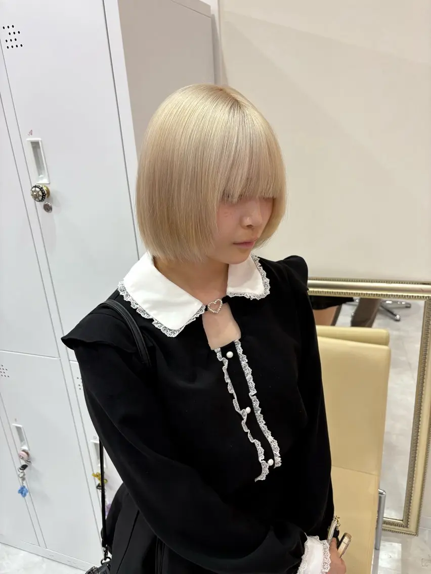ミディアム カラー ヘアカラー トリートメント ブリーチ⏳艶カラー Natsukiのヘアスタイル