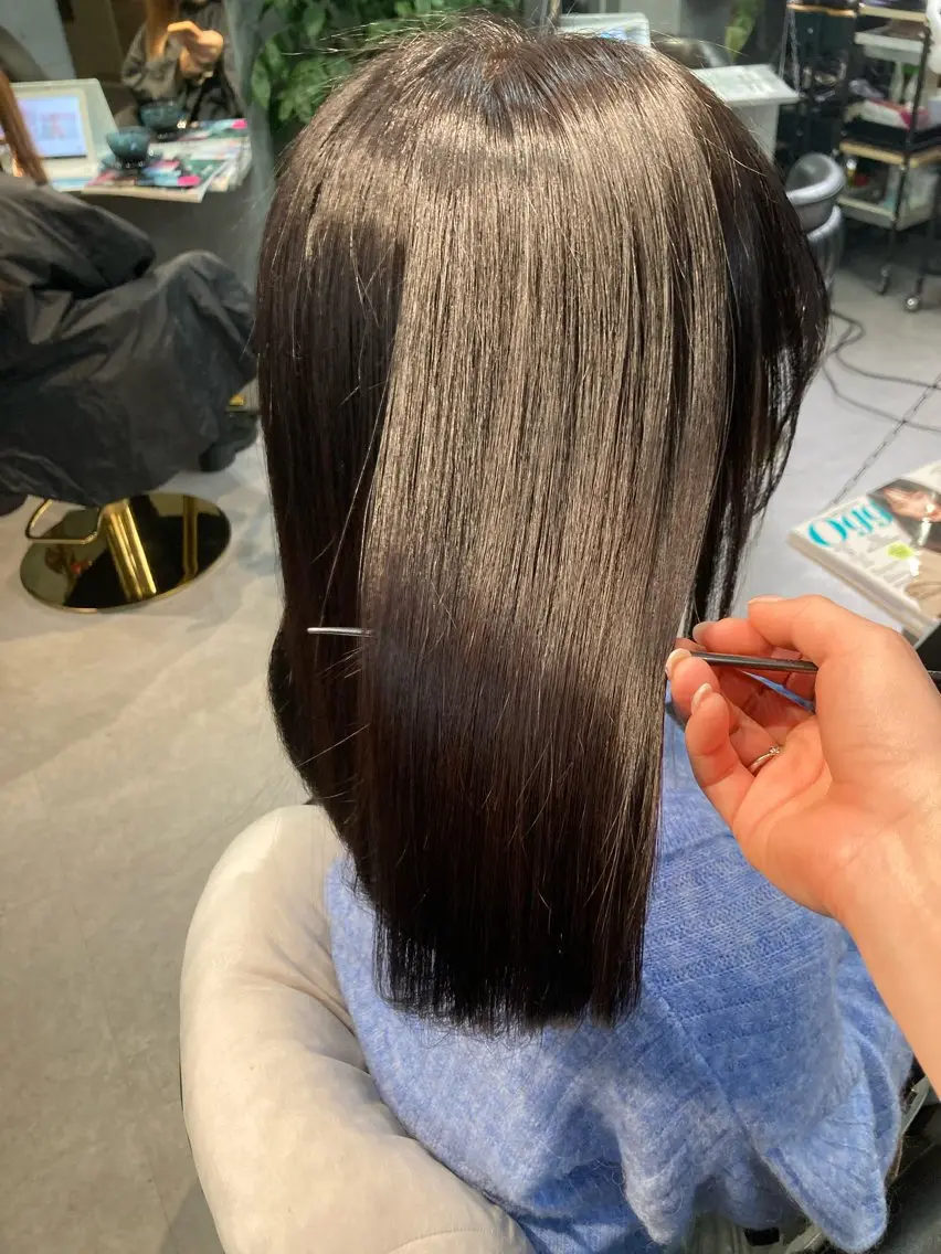 ミディアム トリートメント 髪質改善☺︎縮毛矯正 ふじい まりんのヘアスタイル