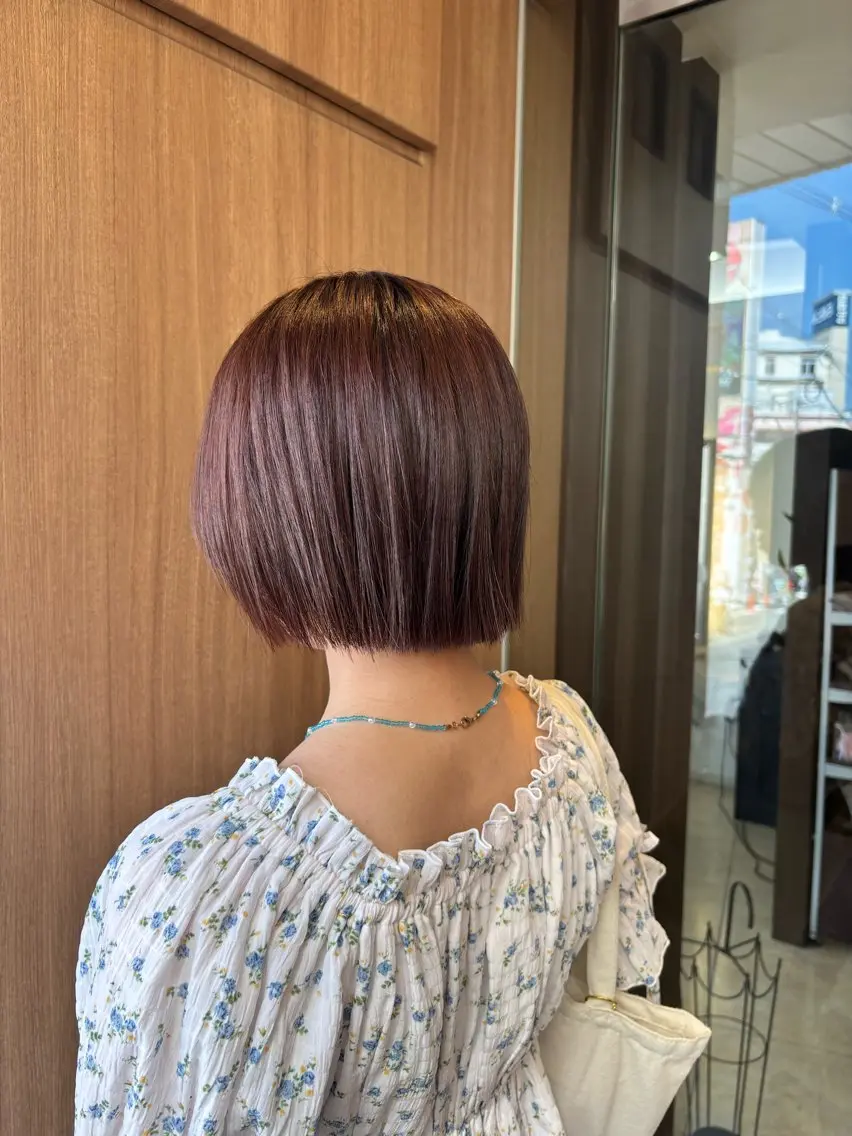 ショート パーマ 縮毛矯正 カット 縮毛矯正 デザインカラー/ オダセイナのヘアスタイル