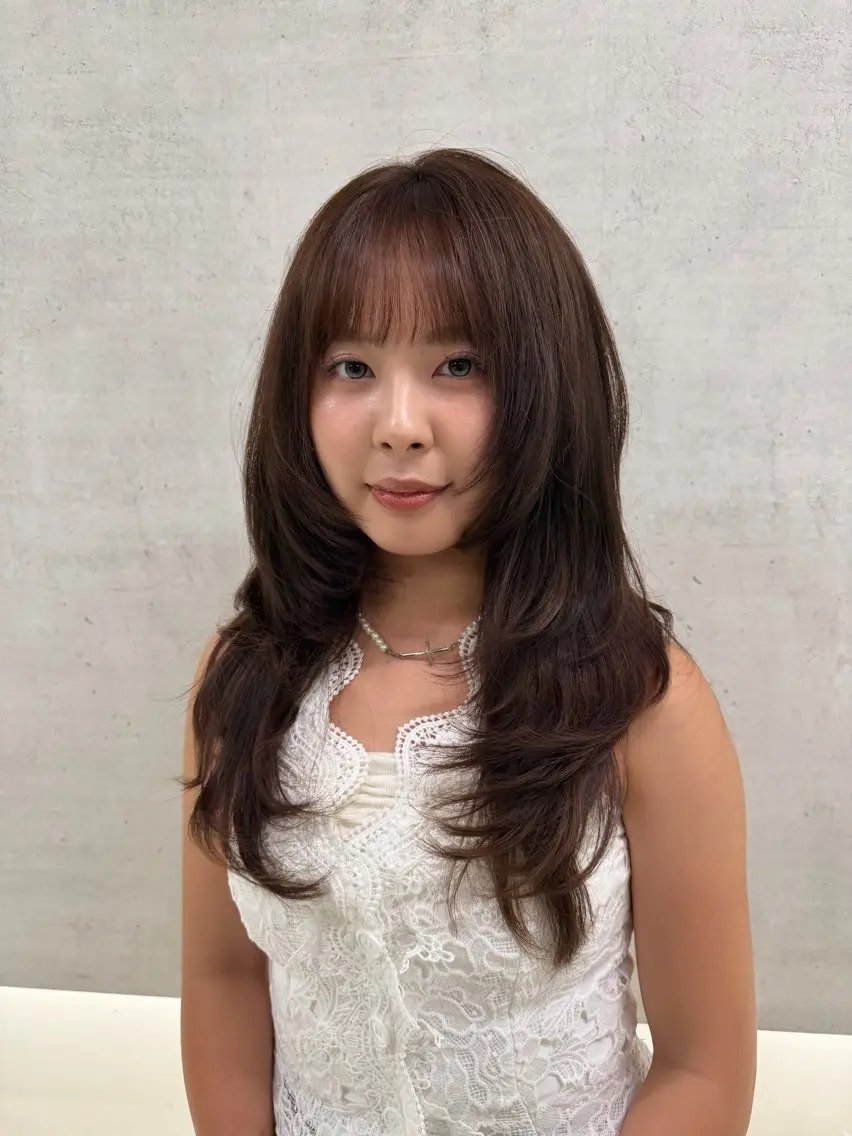 ロング カラー はるな/透明感カラー /暖色カラーのヘアスタイル