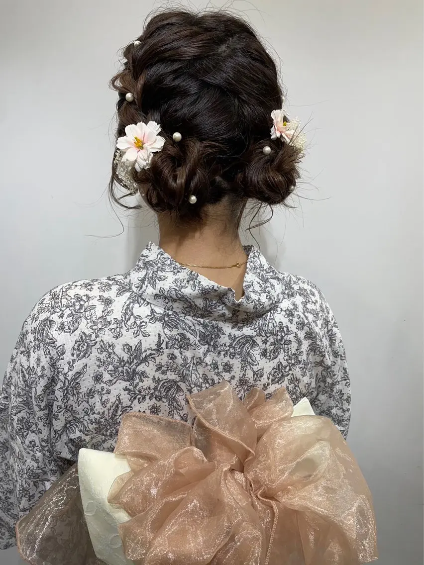 浴衣着付け(ヘアセット)の写真