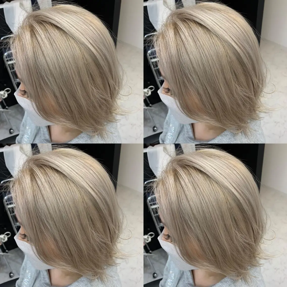 ショート カラー ベージュカラー ホワイトベージュ ヘアカラー トリートメント ✨レイヤー/髪質改善 /縮毛矯正✨ナカムラのヘアスタイル