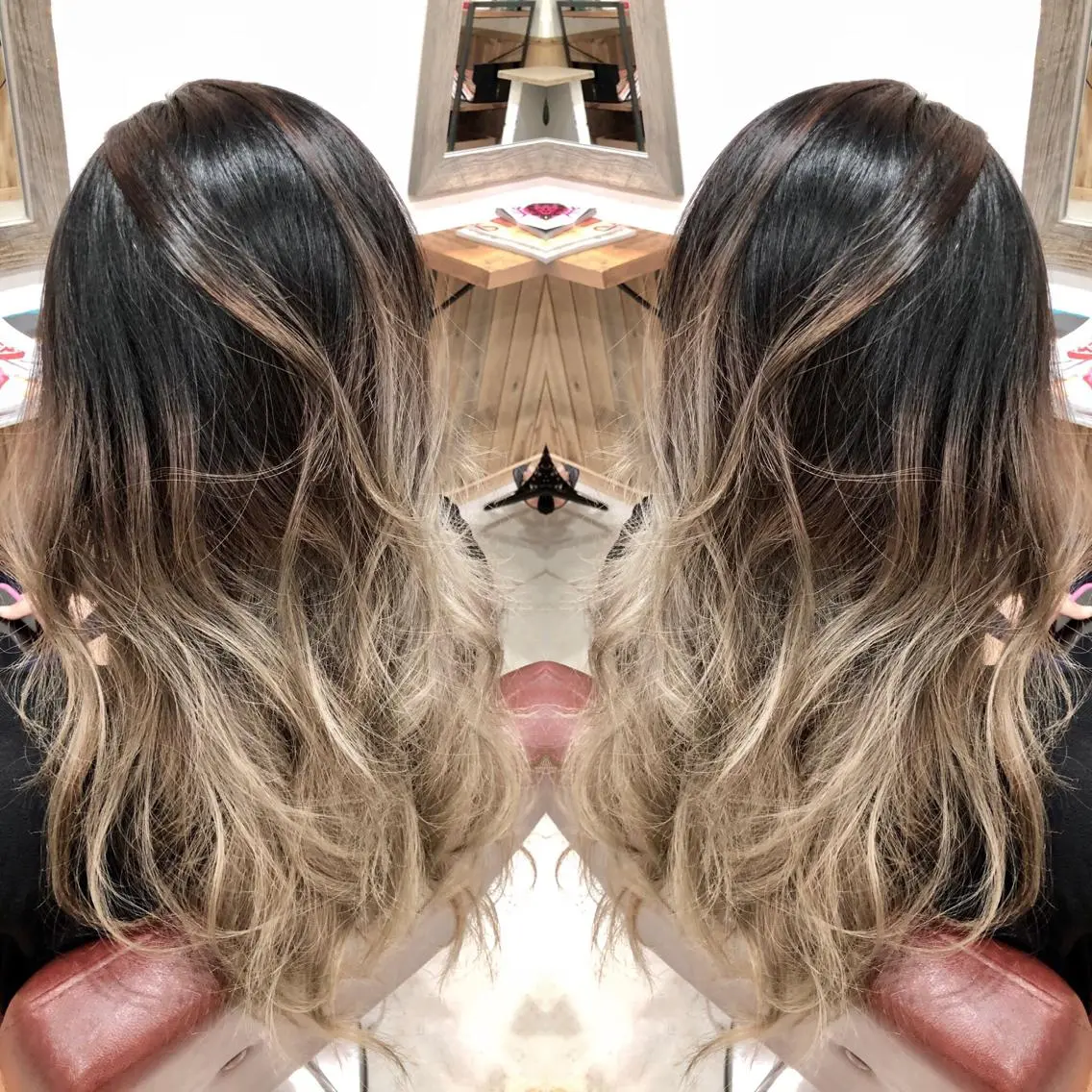 ロング カラー M IIのヘアスタイル