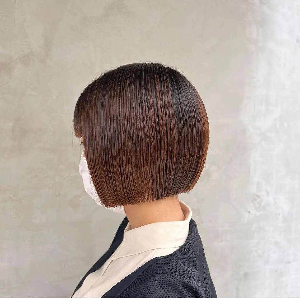 ショート ボブ 切りっぱなしボブ 👩🏼ミニボブのヘアスタイル