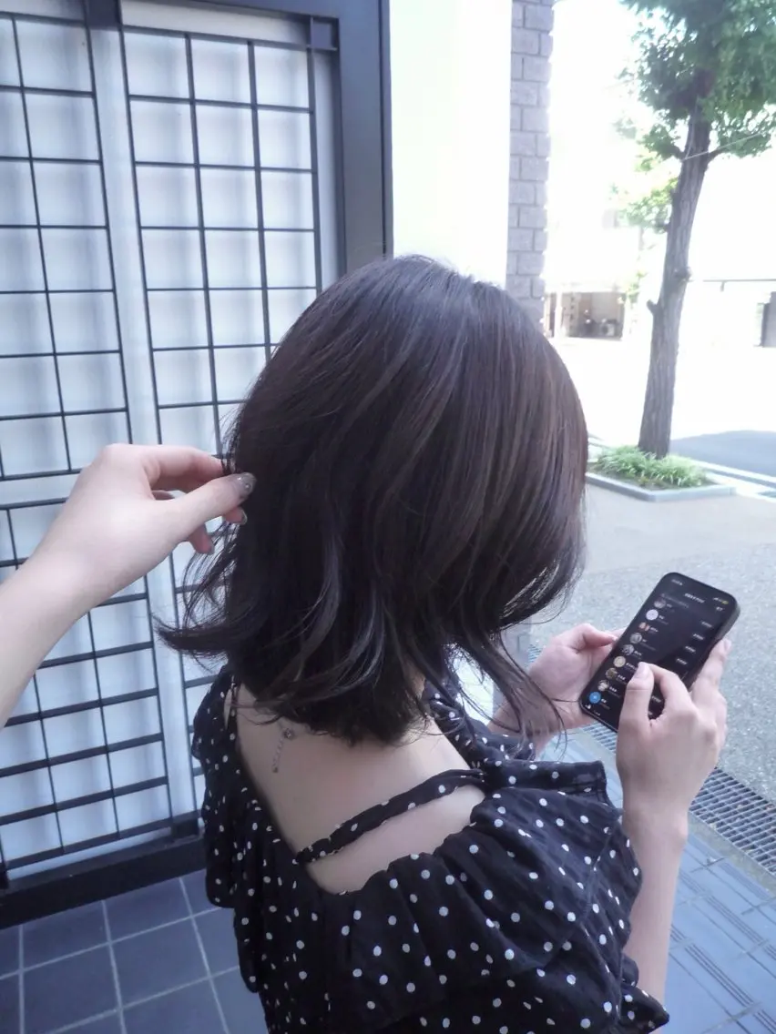 ミディアム カラー mitsuki ⋆☽︎︎·̩͙のヘアスタイル