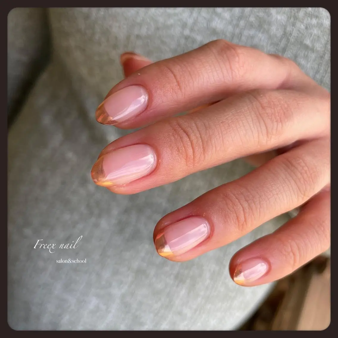 ネイル フレンチネイル ミラーネイル ハンドネイル ハンドケア freex nail /ニュアンス/個性派のネイルデザイン