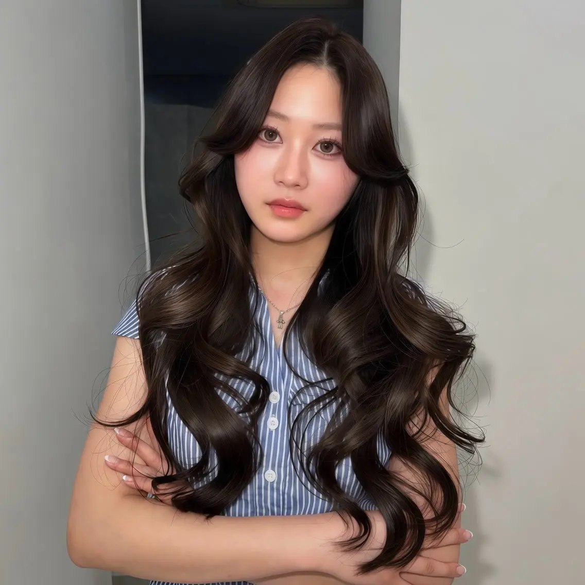 ロング カット ヘアカラー トリートメント 水光カラー/ブリーチ ⛓️京都/Rionのヘアスタイル