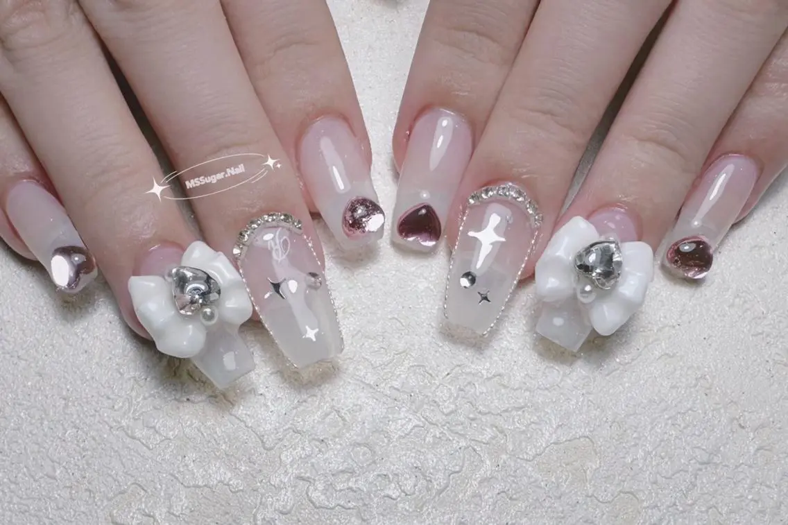ネイル ロングネイル スカルプネイル ネイルチップ ワンホンネイル MSSugar Nailのネイルデザイン
