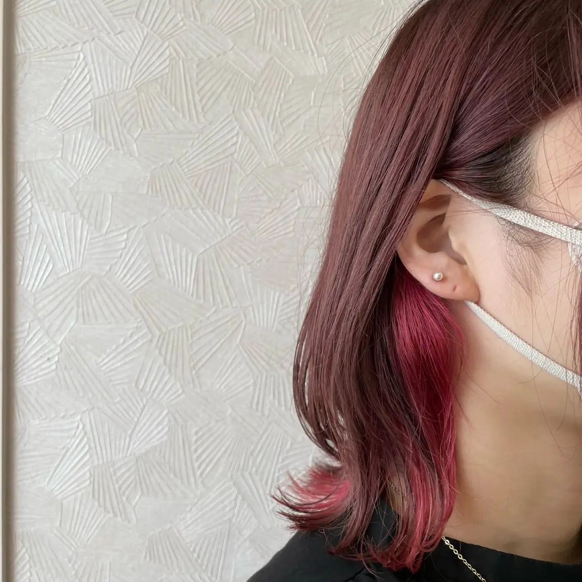カラー ピンクカラー 安田 妃良のヘアスタイル
