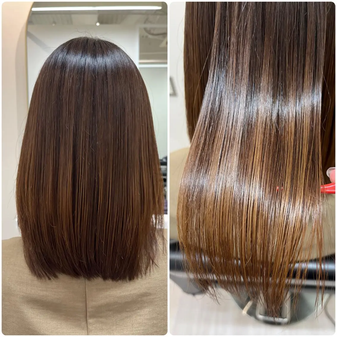 ミディアム カット ヘアカラー トリートメント 比嘉 黎花のヘアスタイル
