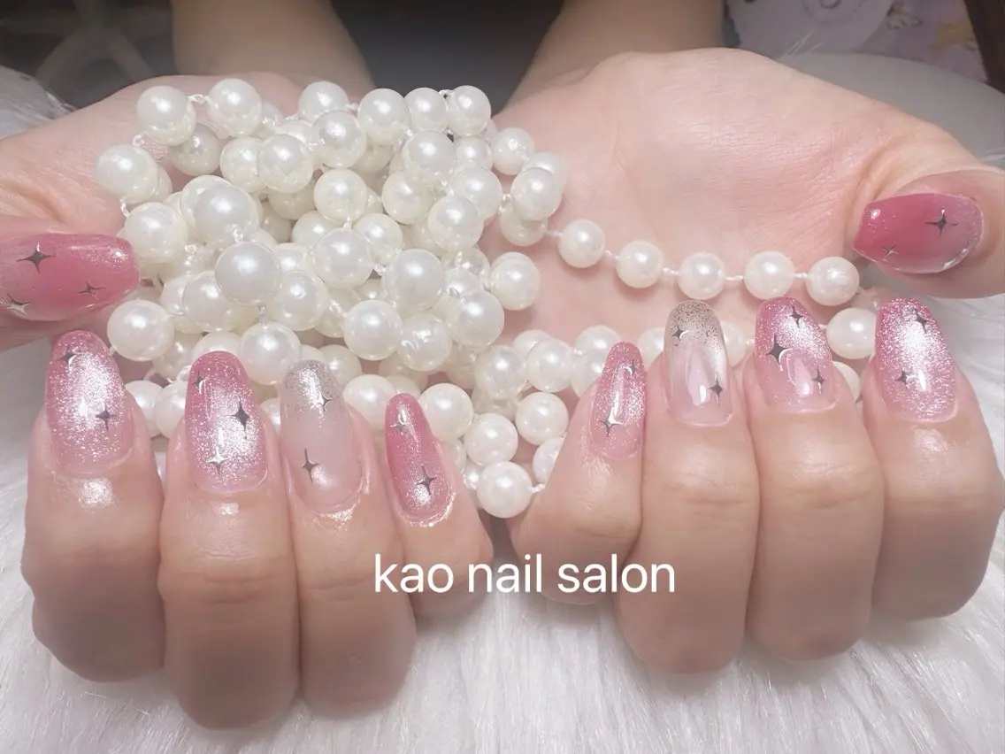 ネイル ハンドネイル kao nail マグネット/長さだしのネイルデザイン