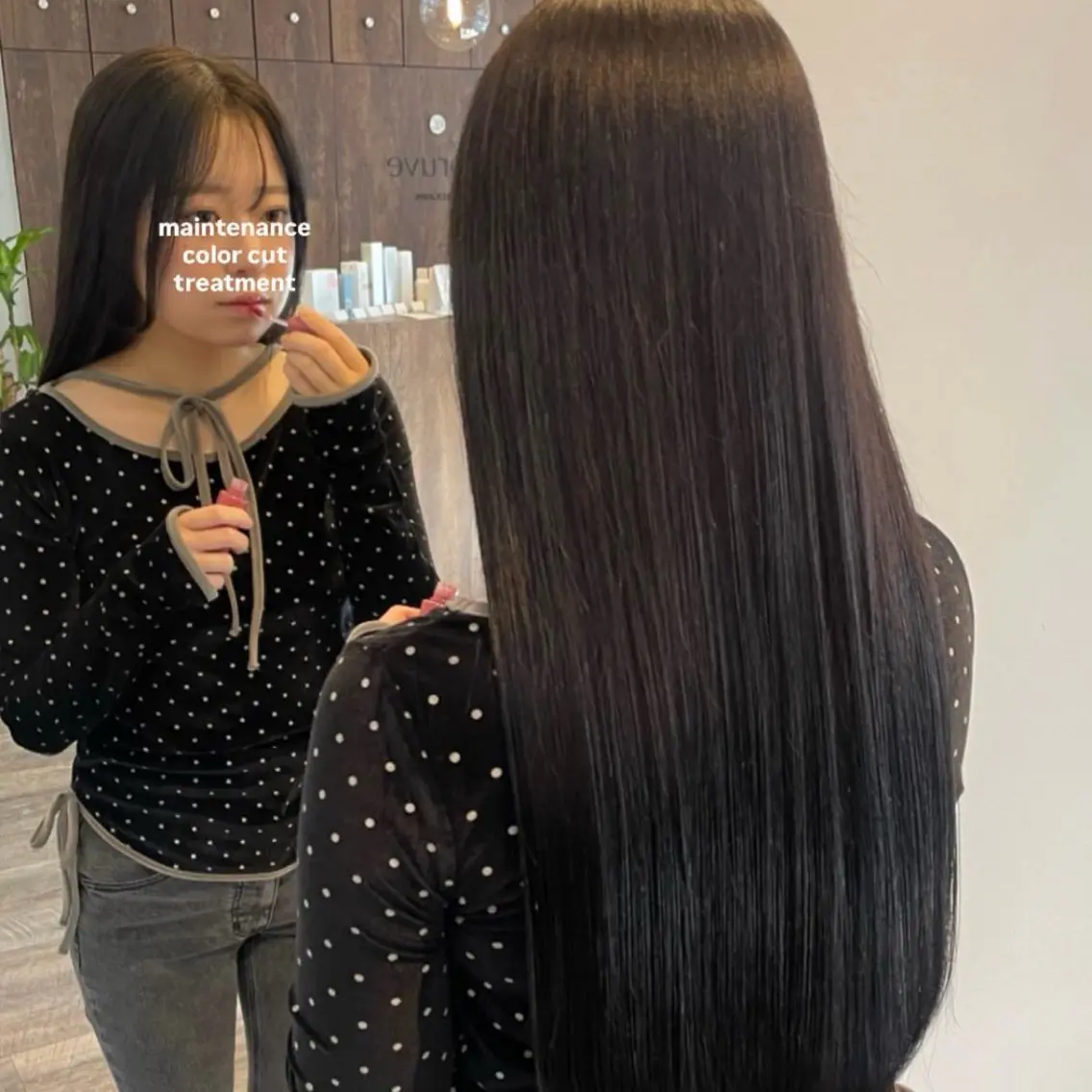 カラー 黒髪 カット ヘアカラー トリートメント haruna / Toruveのヘアスタイル