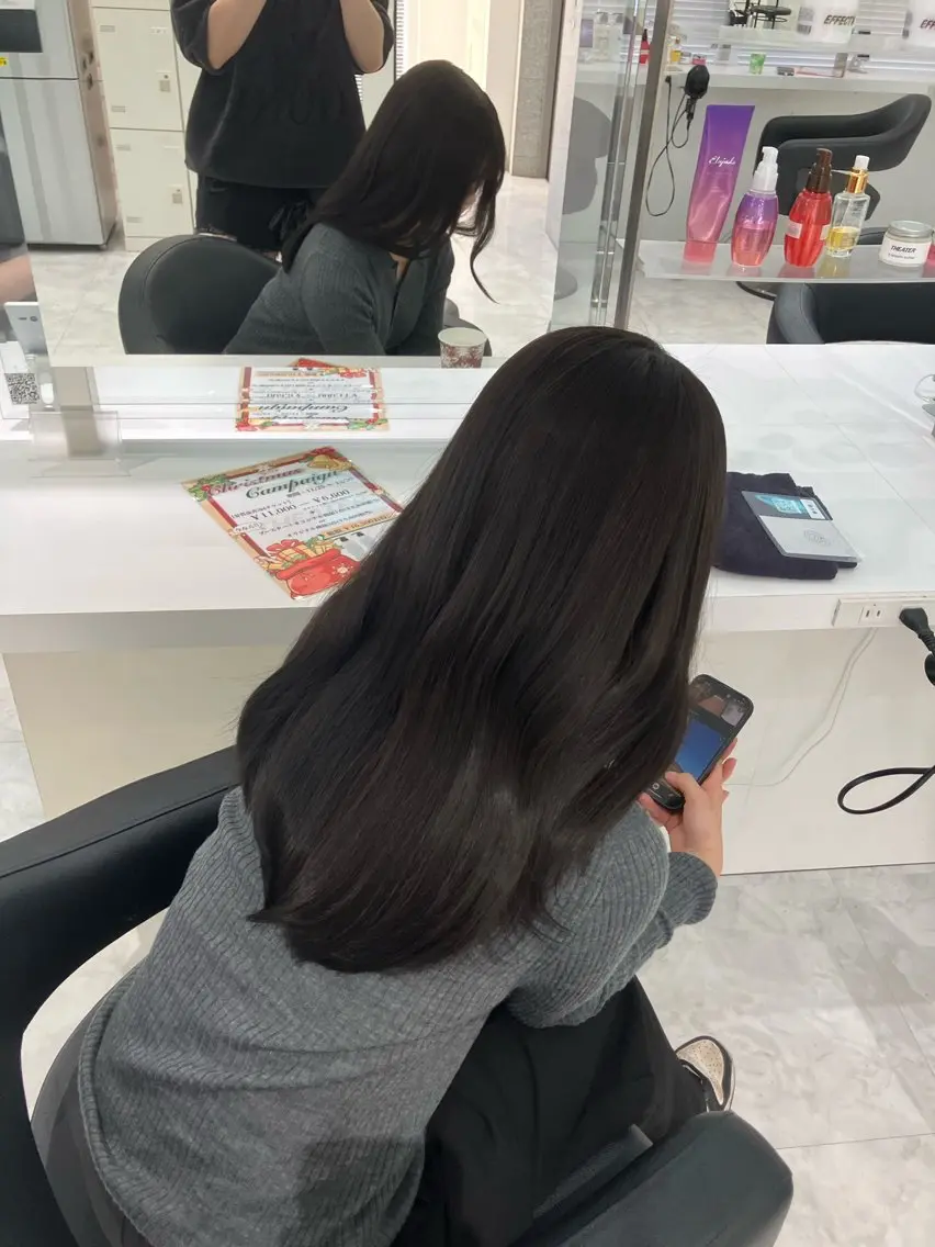 ロング カラー ヘアアレンジ 💓色落ちまで綺麗な 垢抜けカラー💓のヘアスタイル