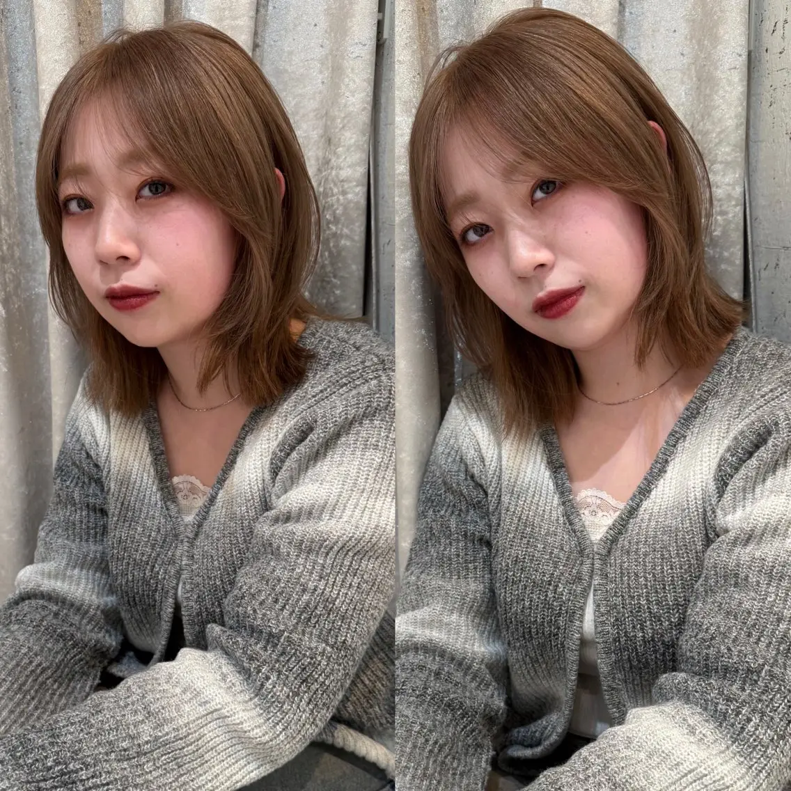 ミディアム カラー 似合わせカット カット トリートメント mai / linoah˚✧のヘアスタイル
