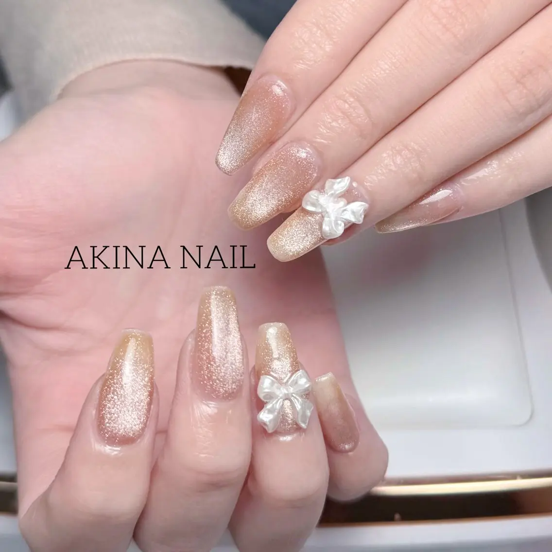 セミロング ハンドネイル Akina Nail 亀戸のネイルデザイン