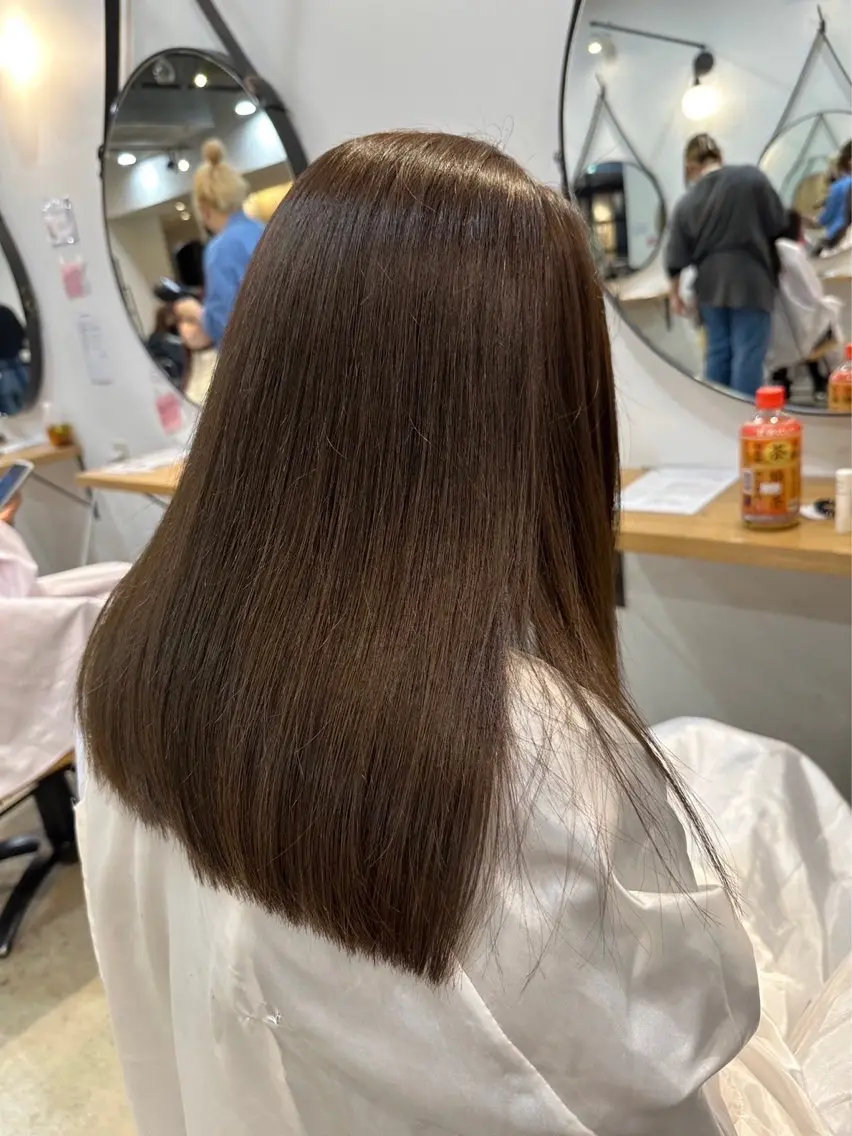 ロング 髪質改善 酸性ストレート 新村 小夏のヘアスタイル