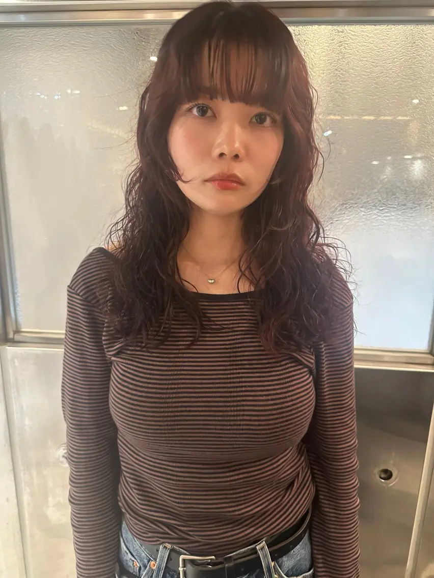 ミディアム カット ヘアカラー トリートメント ナチュラル/レイヤー 磯飛⭐️慎之介のヘアスタイル
