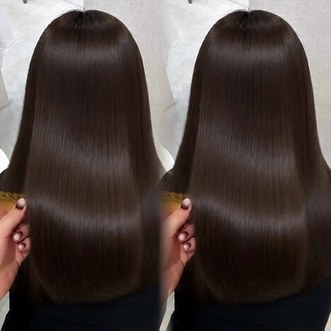 セミロング カラー 透明感/チョコカラー 💍TAMA💍のヘアスタイル