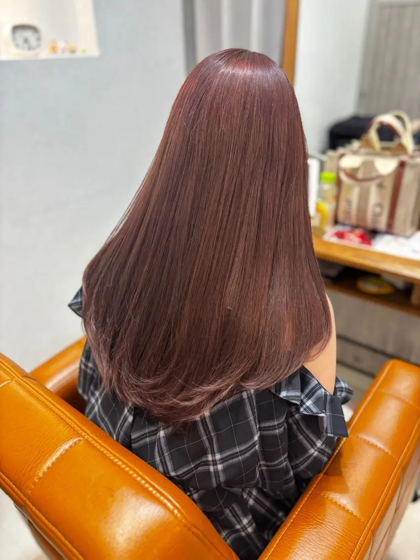 ロング カラー カット ヘアカラー トリートメント 【完全個室】髪質改善 暖色カラー/山崎唯奈のヘアスタイル