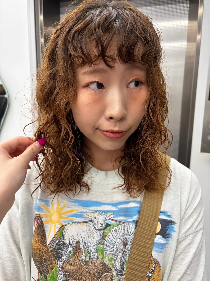 ロング パーマ カット パーマ Nico☺︎🎀YU レイヤー/カットのヘアスタイル