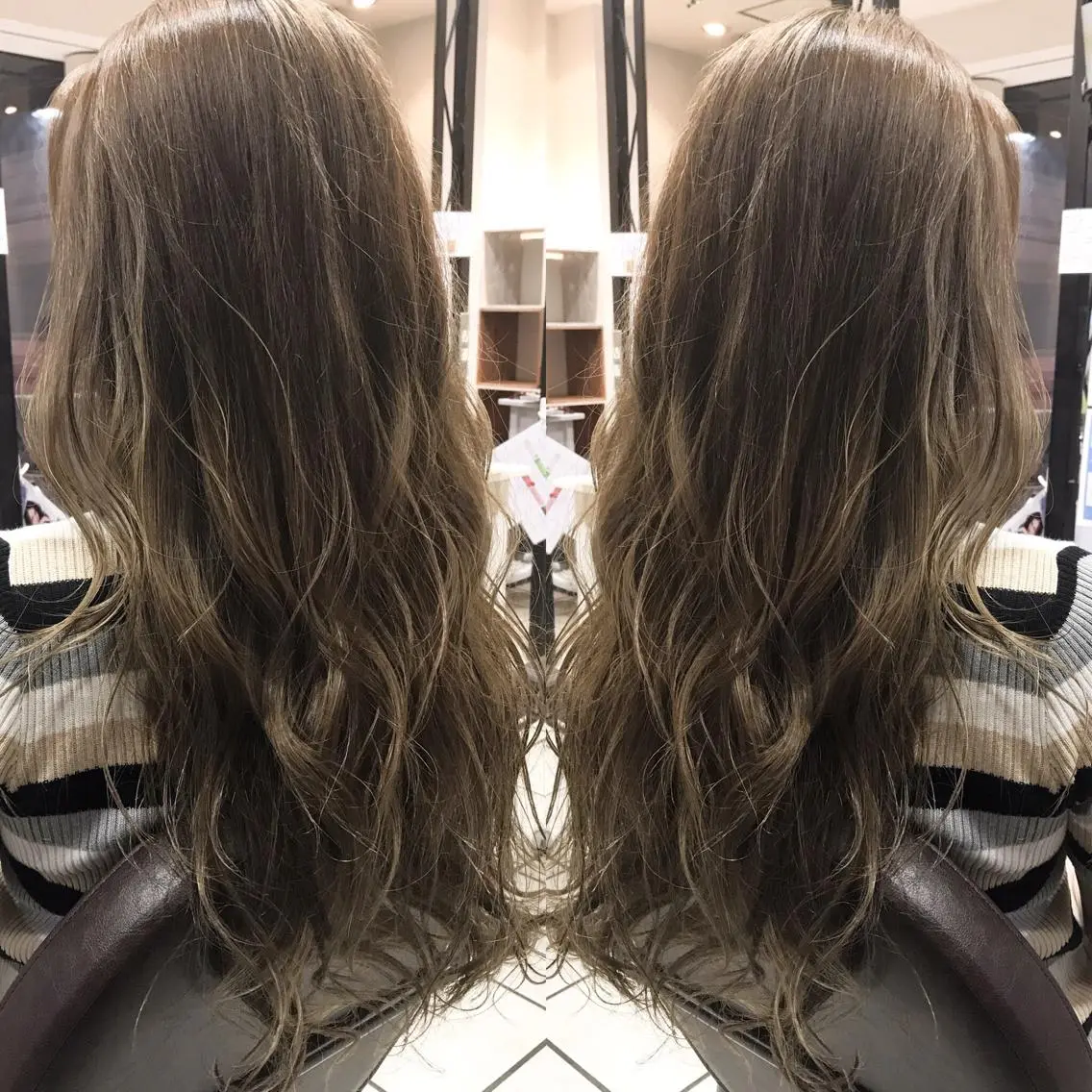ロング カラー シールエクステ⭐️ オオミタクヤのヘアスタイル