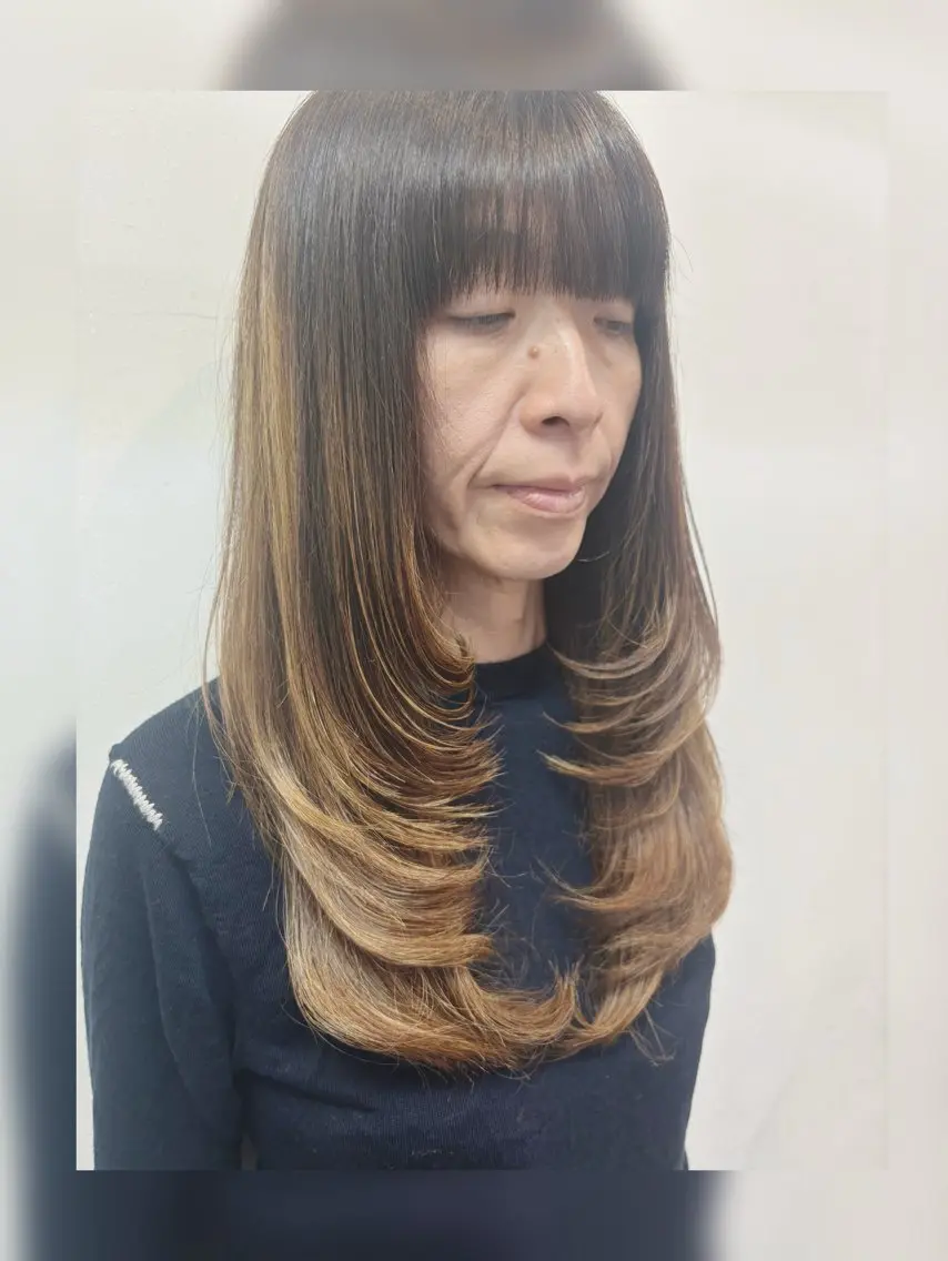ロング レイヤーカット shota 池袋のヘアスタイル