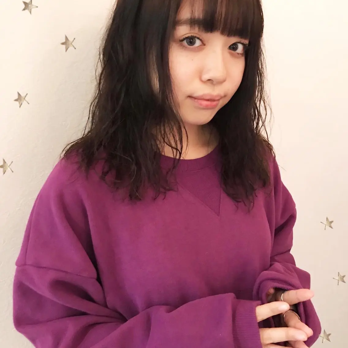 セミロング カラー パーマ 市川 千夏のヘアスタイル