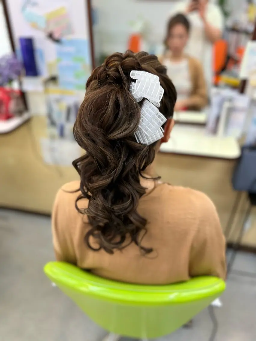 アップヘアセット(和髪、洋髪同一料金です)の写真