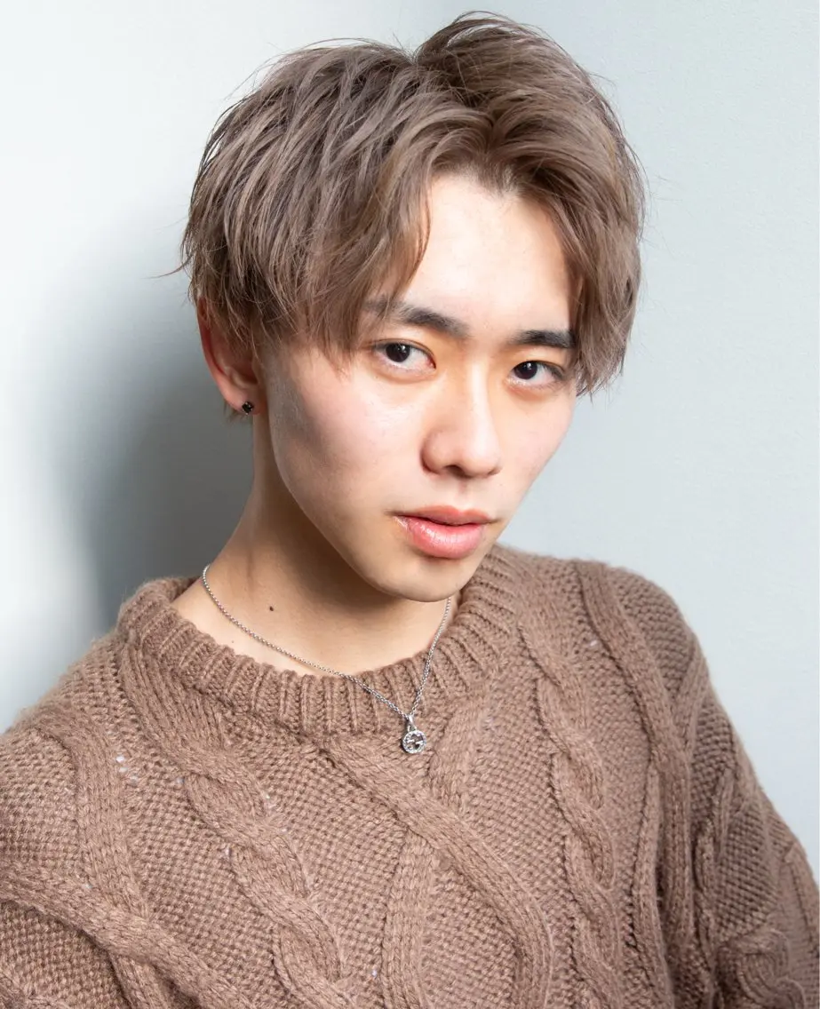 カラー メンズ メンズパーマ特化/ シャドウ/波巻/陸翔のヘアスタイル