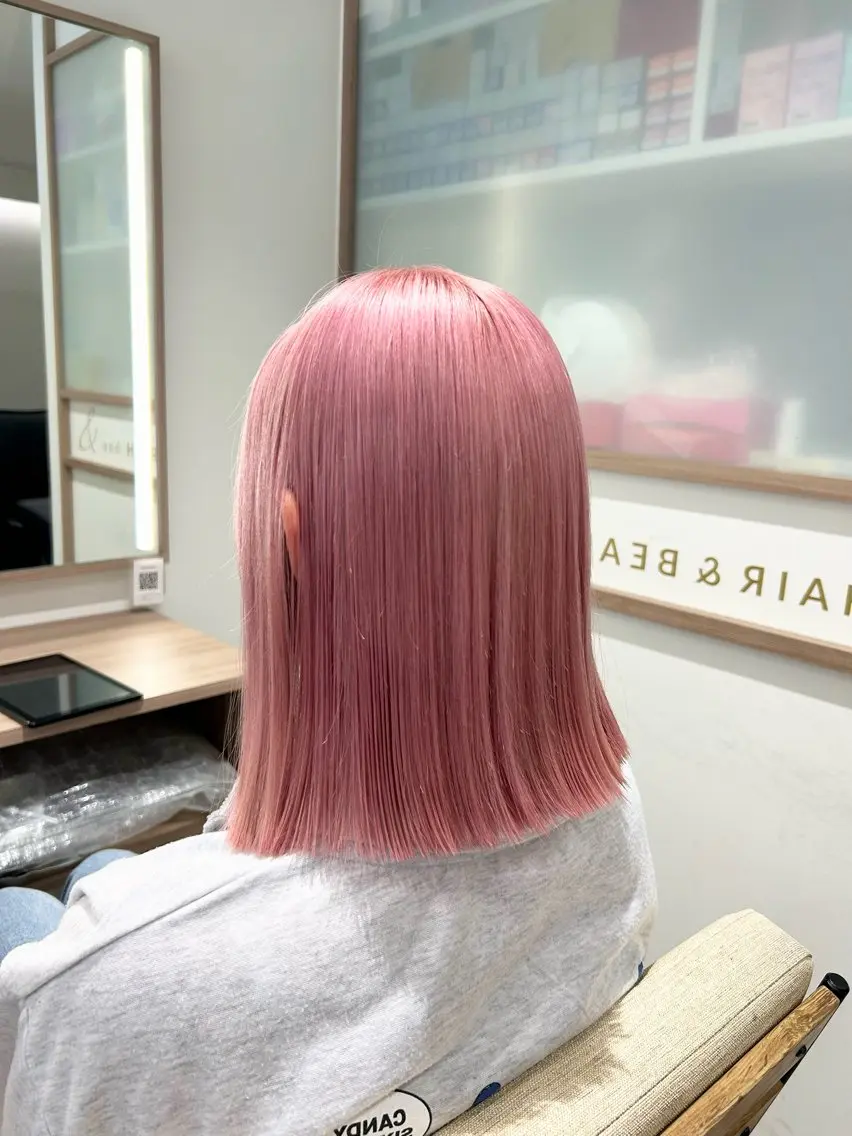 ミディアム カラー ヘアカラー トリートメント 🎀透明感カラー🎀 mikaのヘアスタイル
