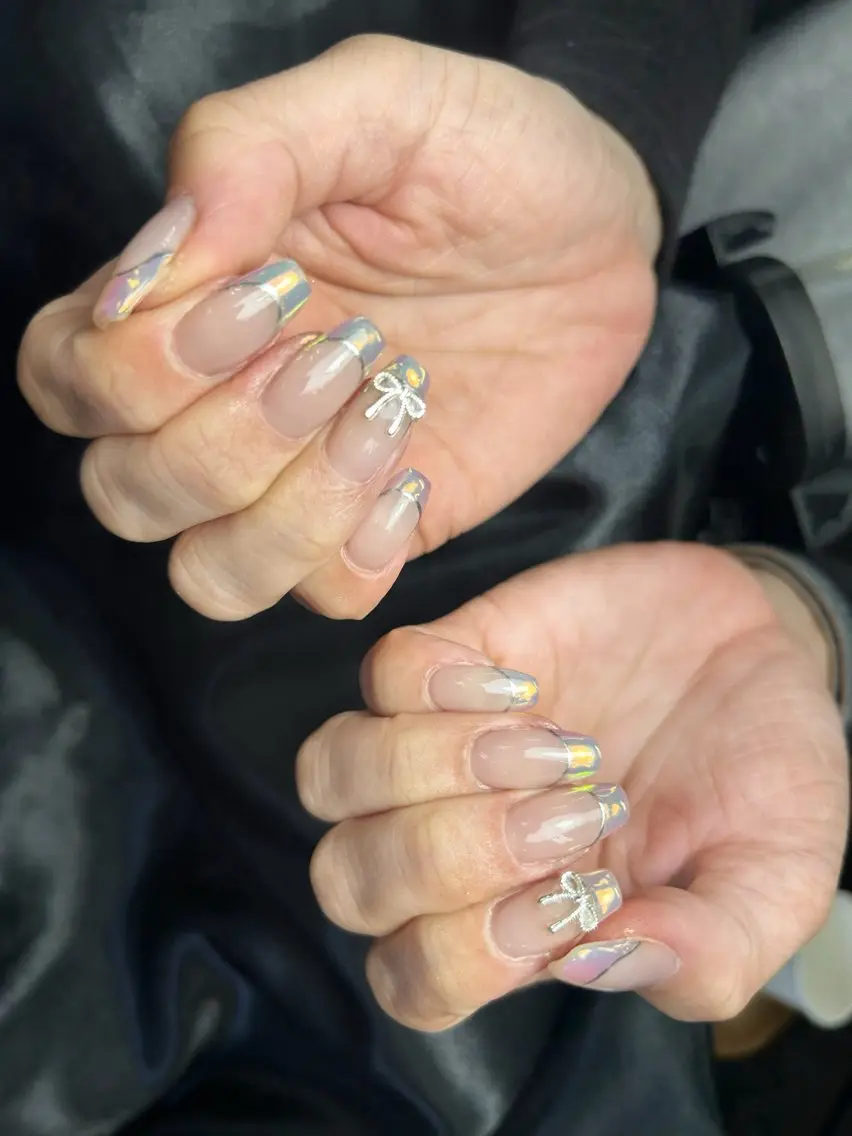 ネイル 韓国ネイル 持ち込み ニュアンスネイル ネイルチップ 冬ネイル RINN ANA.CHUOのネイルデザイン