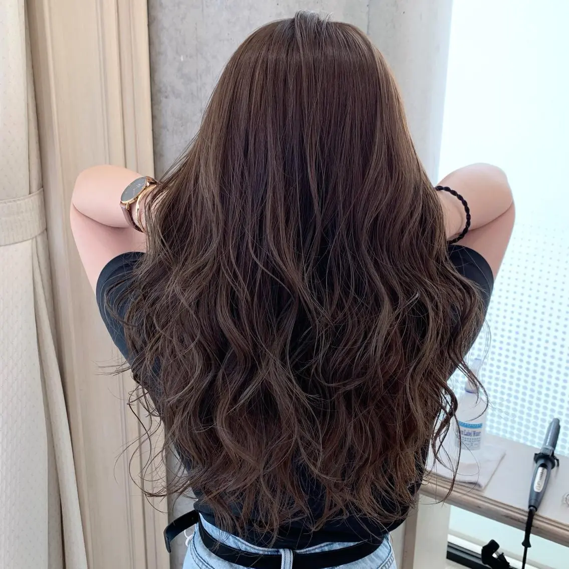 ロング ハイライト カット ヘアセット サソウ ユリエ🥥のヘアスタイル