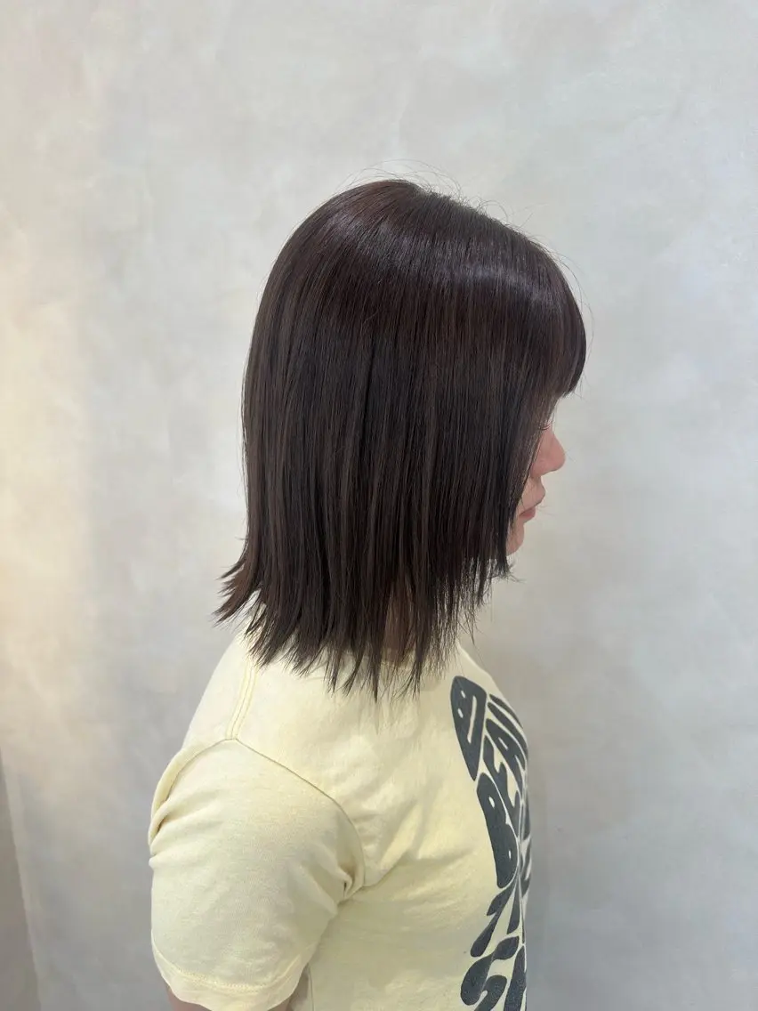 ミディアム カット ヘアカラー トリートメント 艶カラー✨ ʜɪʀᴀʀɪのヘアスタイル