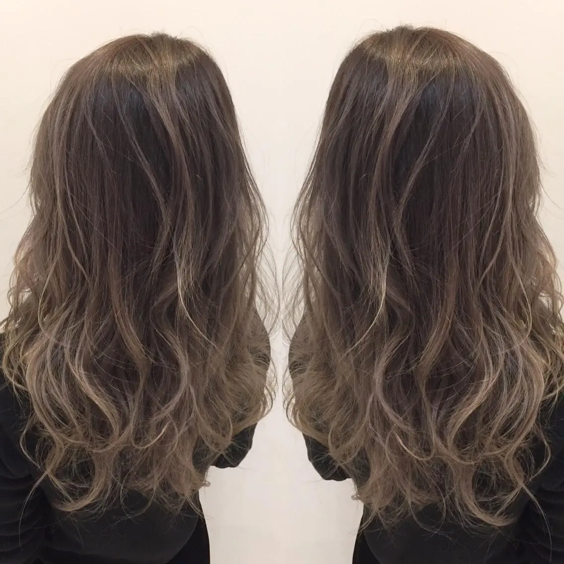 セミロング カラー シールエクステ⭐️ オオミタクヤのヘアスタイル