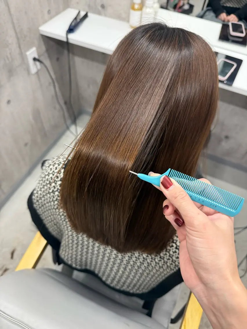 ロング カット 縮毛矯正 トリートメント ageless/ 髪質改善marinaのヘアスタイル
