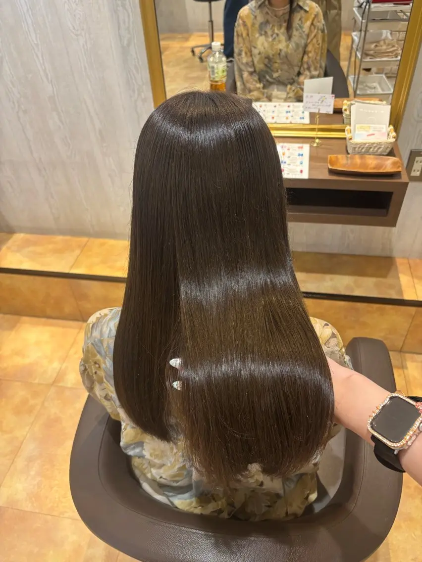 ロング カラー カット ヘアカラー トリートメント yui🥀/ボブ /ブリーチなしカラーのヘアスタイル