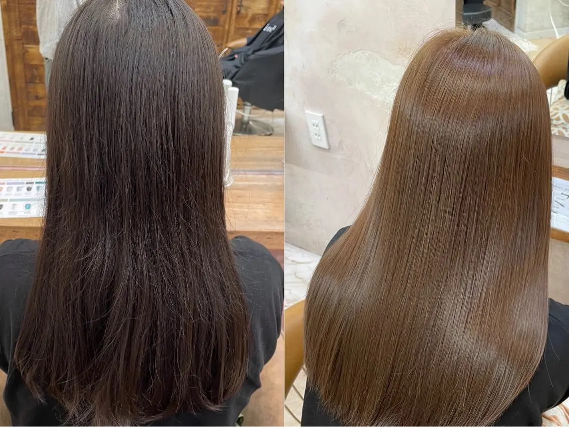 ロング カット ヘアカラー トリートメント 縮毛矯正/艶カラー 笠原康平のヘアスタイル
