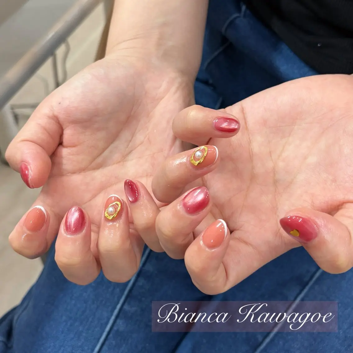 ネイル ハンドネイル Bianca川越 🍓Nakasoneのネイルデザイン