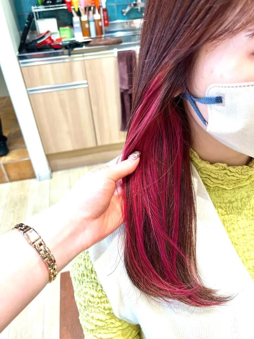 【🤍イヤリングカラー🤍】イヤリングカラー×全体カラー×クイックトリートメントの写真
