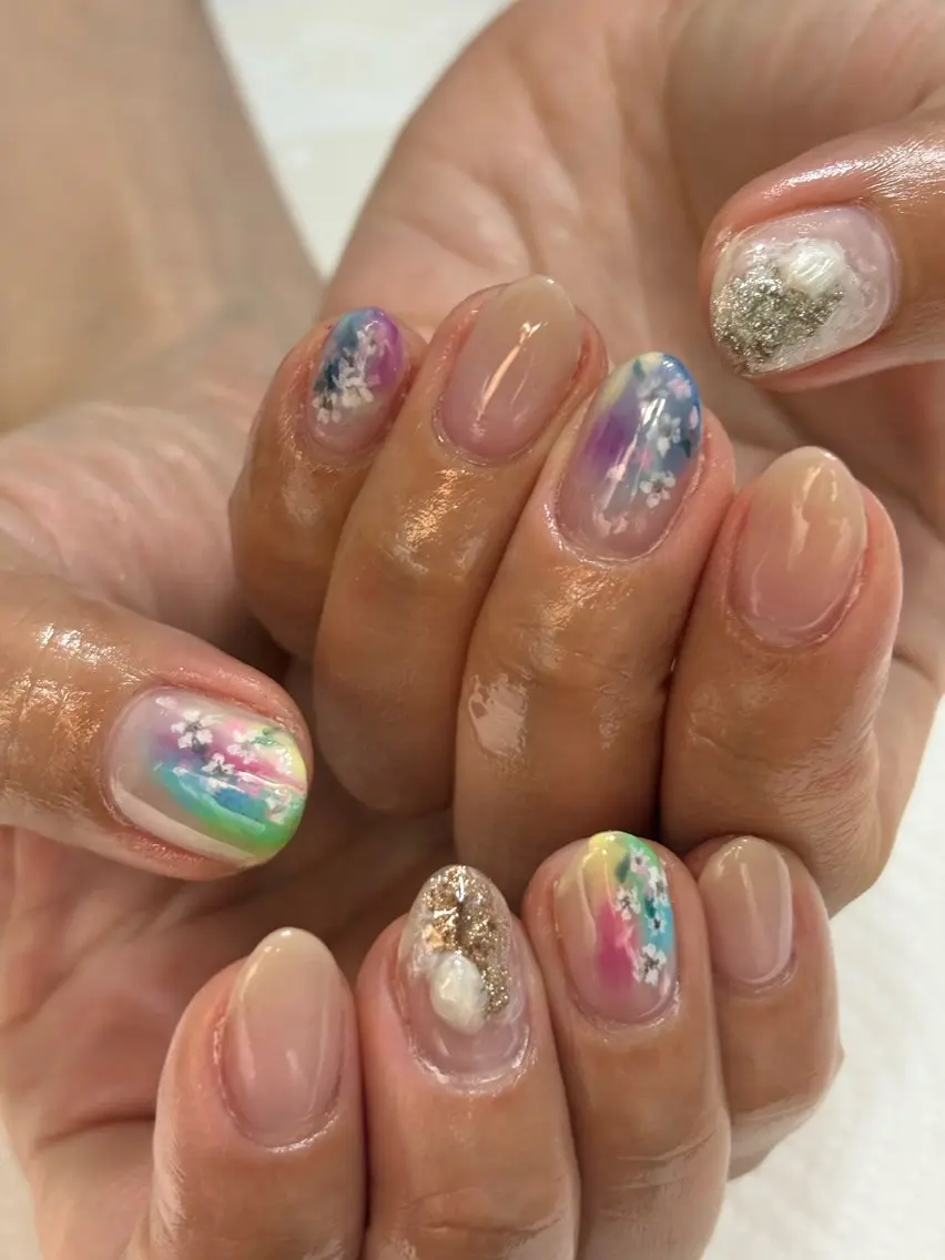ネイル ハンドネイル フットネイル ✴︎ Delightのネイルデザイン