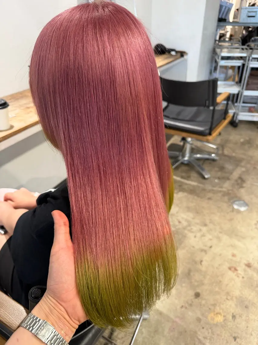 セミロング カラー ヘアカラー トリートメント ヘアセット ✨艶ブリーチカラー ✨四ノ宮裕己のヘアスタイル